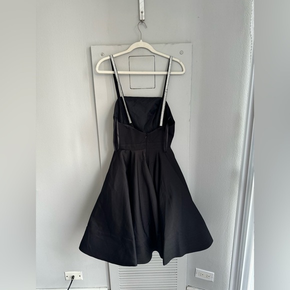 MAC DUGGAL Black Fit & Flare Embellished Mini Dress 2 - Picture 8 of 8